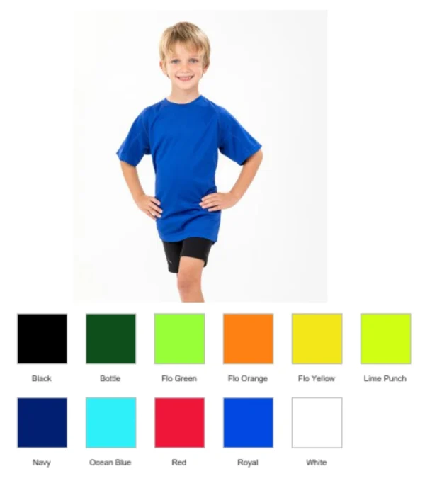 Spiro SR287B Kids Impact Performance Aircool T-Shirt